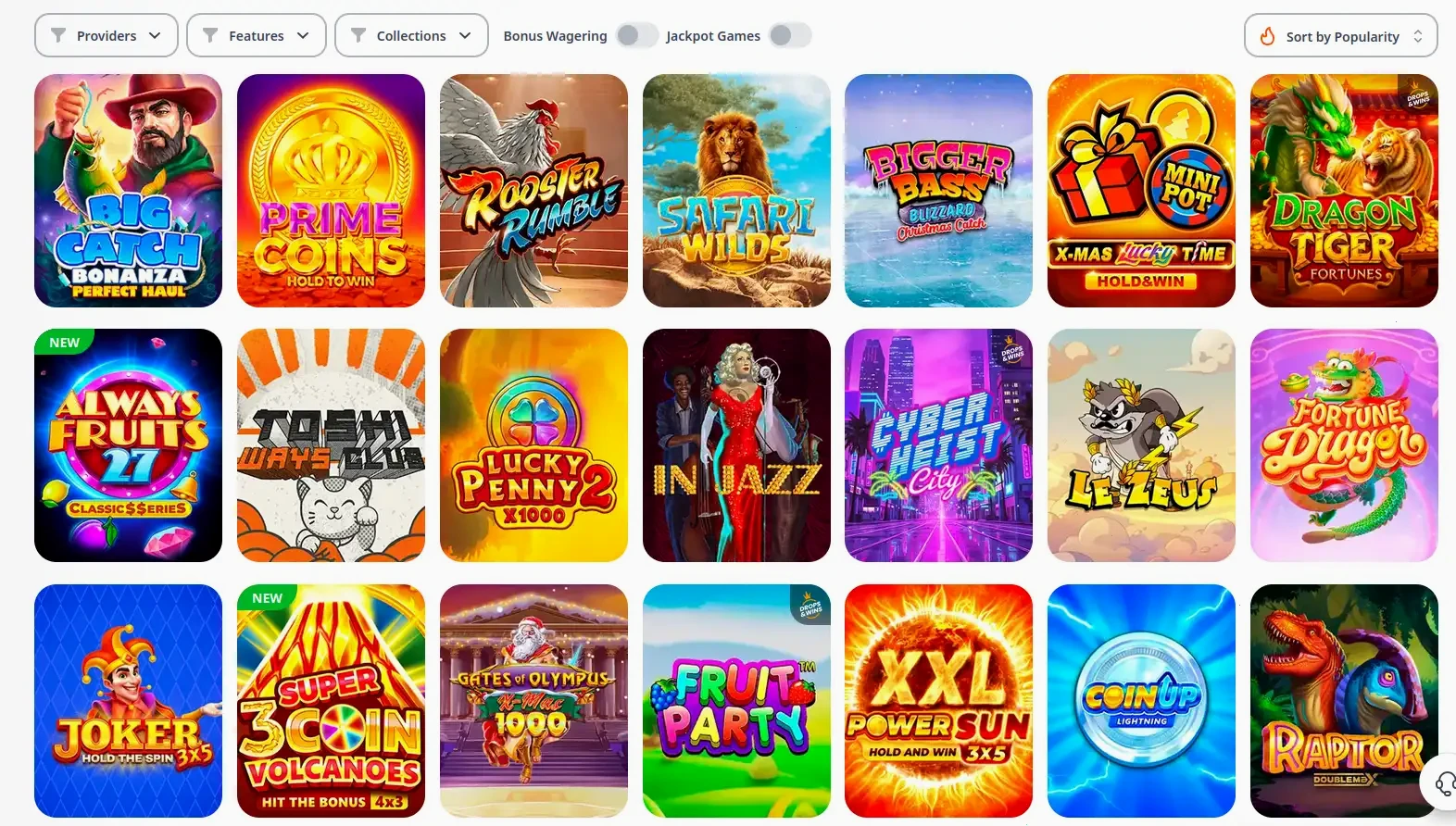 Spin City online casino gaming experience